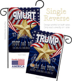 Trump Fight For You - Patriotic Americana Vertical Impressions Decorative Flags HG170132 Made In USA