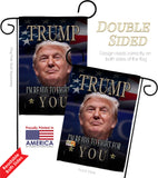 Trump Ready for Fight - Patriotic Americana Vertical Impressions Decorative Flags HG170134 Made In USA