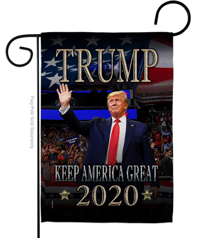 Trump Keep America Great - Patriotic Americana Vertical Impressions Decorative Flags HG170135 Made In USA