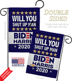 Shut Up Man - Patriotic Americana Vertical Impressions Decorative Flags HG170150 Made In USA