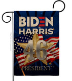 Biden Harris 46 - Patriotic Americana Vertical Impressions Decorative Flags HG170159 Made In USA