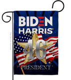 Biden Harris 46 - Patriotic Americana Vertical Impressions Decorative Flags HG170159 Made In USA