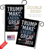 Make America Great Again 2024 - Patriotic Americana Vertical Impressions Decorative Flags HG170179 Made In USA