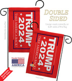 Trump Take America Back 2024 - Patriotic Americana Vertical Impressions Decorative Flags HG170180 Made In USA