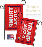 Trump Take America Back 2024 - Patriotic Americana Vertical Impressions Decorative Flags HG170180 Made In USA