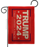 Trump Take America Back 2024 - Patriotic Americana Vertical Impressions Decorative Flags HG170180 Made In USA