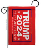 Trump Take America Back 2024 - Patriotic Americana Vertical Impressions Decorative Flags HG170180 Made In USA