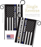 Honor Blue Live - Patriotic Americana Vertical Impressions Decorative Flags HG170207 Made In USA