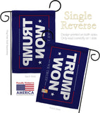 Trump Won - Patriotic Americana Vertical Impressions Decorative Flags HG170223 Made In USA