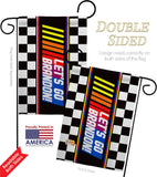 Race Let's Go Brandon - Patriotic Americana Horizontal Impressions Decorative Flags HG170247 Made In USA