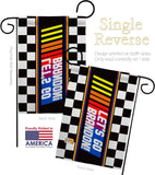 Race Let's Go Brandon - Patriotic Americana Horizontal Impressions Decorative Flags HG170247 Made In USA