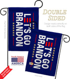 Let's Go Brandon Blue - Patriotic Americana Horizontal Impressions Decorative Flags HG170252 Made In USA