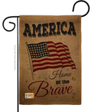 America Home of the Brave - Patriotic Americana Vertical Impressions Decorative Flags HG191083 Made In USA