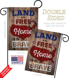 Land of the Free, Home of the Brave - Patriotic Americana Vertical Impressions Decorative Flags HG191110 Made In USA