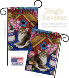 America Proud Kitten Cat - Patriotic Americana Vertical Impressions Decorative Flags HG191215 Made In USA