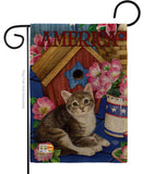 America Proud Kitten Cat - Patriotic Americana Vertical Impressions Decorative Flags HG191215 Made In USA