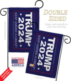 Trump 2024 - Patriotic Americana Vertical Impressions Decorative Flags HG192175 Made In USA