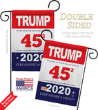 Trump Keep America Great - Patriotic Americana Vertical Impressions Decorative Flags HG192176 Made In USA