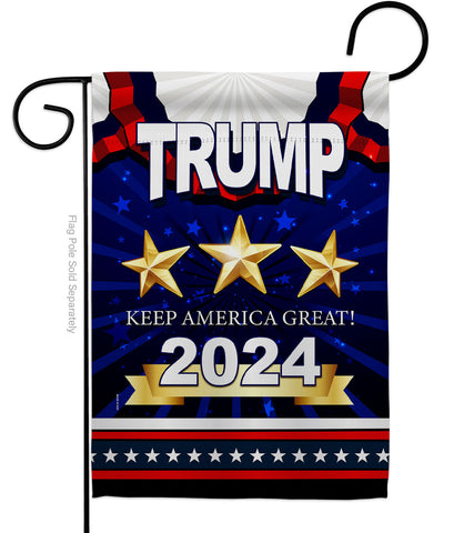 Keep America Great Trump - Patriotic Americana Vertical Impressions Decorative Flags HG192179 Made In USA