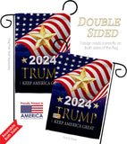 2024 Trump Keep America Great - Patriotic Americana Vertical Impressions Decorative Flags HG192181 Made In USA