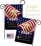 2024 Trump Keep America Great - Patriotic Americana Vertical Impressions Decorative Flags HG192181 Made In USA