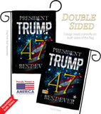 Trump 47 Best Ever - Patriotic Americana Vertical Impressions Decorative Flags HG192325 Made In USA