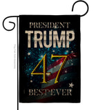 Trump 47 Best Ever - Patriotic Americana Vertical Impressions Decorative Flags HG192325 Made In USA