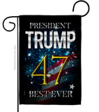 Trump 47 Best Ever - Patriotic Americana Vertical Impressions Decorative Flags HG192325 Made In USA