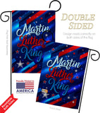 Martin Luther King - Patriotic Americana Vertical Impressions Decorative Flags HG192383 Made In USA