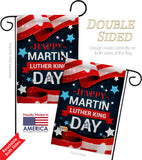 Happy Martin Luther King Day - Patriotic Americana Vertical Impressions Decorative Flags HG192386 Made In USA