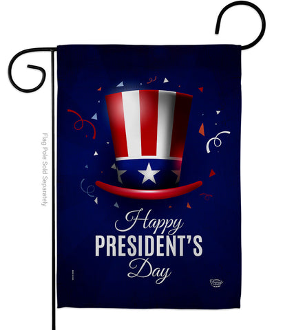 Happy President's Day - Patriotic Americana Vertical Impressions Decorative Flags HG192446 Made In USA