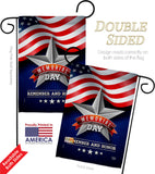 Memorial Day Star - Patriotic Americana Vertical Impressions Decorative Flags HG192546 Made In USA