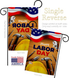 Labor Day - Patriotic Americana Vertical Impressions Decorative Flags HG192638 Made In USA