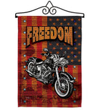 Americana Motorcycle - Patriotic Americana Vertical Impressions Decorative Flags HG111001 Made In USA