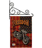 Americana Motorcycle - Patriotic Americana Vertical Impressions Decorative Flags HG111001 Made In USA