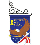 United We Stand - Patriotic Americana Vertical Applique Decorative Flags HG111041