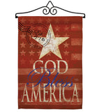 God Bless America - Patriotic Americana Vertical Impressions Decorative Flags HG111053 Made In USA