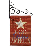 God Bless America - Patriotic Americana Vertical Impressions Decorative Flags HG111053 Made In USA