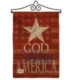 God Bless America - Patriotic Americana Vertical Impressions Decorative Flags HG111053 Made In USA