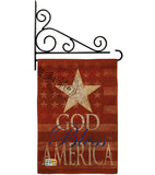 God Bless America - Patriotic Americana Vertical Impressions Decorative Flags HG111053 Made In USA