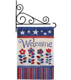 Welcome Patriotic - Patriotic Americana Vertical Impressions Decorative Flags HG111056 Made In USA