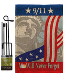 September 11th - Patriotic Americana Vertical Impressions Decorative Flags HG111060 Made In USA