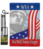 September 11th - Patriotic Americana Vertical Impressions Decorative Flags HG111060 Made In USA