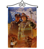 Heroes - Patriotic Americana Vertical Impressions Decorative Flags HG111065 Made In USA