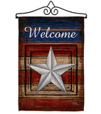 Welcome Vintage - Patriotic Americana Vertical Impressions Decorative Flags HG111066 Made In USA