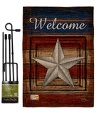 Welcome Vintage - Patriotic Americana Vertical Impressions Decorative Flags HG111066 Made In USA