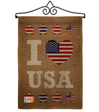 I Love USA - Patriotic Americana Vertical Impressions Decorative Flags HG111067 Made In USA