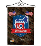 Democrats - Patriotic Americana Vertical Impressions Decorative Flags HG111070 Made In USA