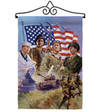 The Armed Forces - Patriotic Americana Vertical Impressions Decorative Flags HG111072 Made In USA