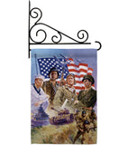 The Armed Forces - Patriotic Americana Vertical Impressions Decorative Flags HG111072 Made In USA